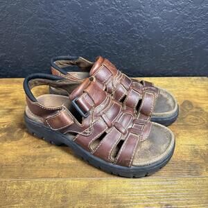 Journeys Fisherman 90-1031-911 Brown Leather Sandals‎ Mens Size 9